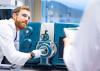 Checking the source of a triple quadrupole mass spectrometer (close-up)